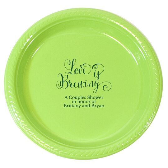 Love is Brewing Plastic Plates
